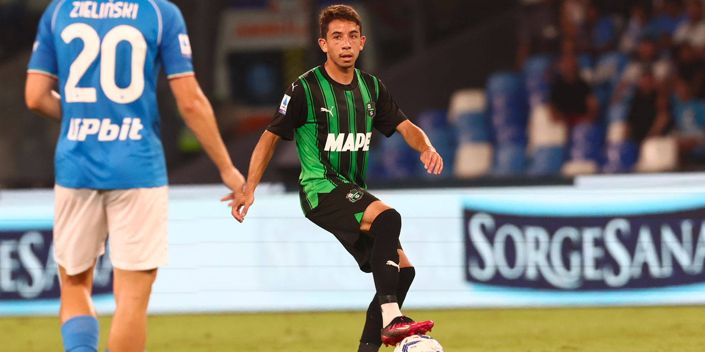 Maxime Lopex of US Sassuolo during Atalanta BC vs US Sassuolo, 10° Serie A  Tim 2022-23 game at Gewiss - Atleti Azzurri d'Italia Stadium in Bergamo (B  Stock Photo - Alamy